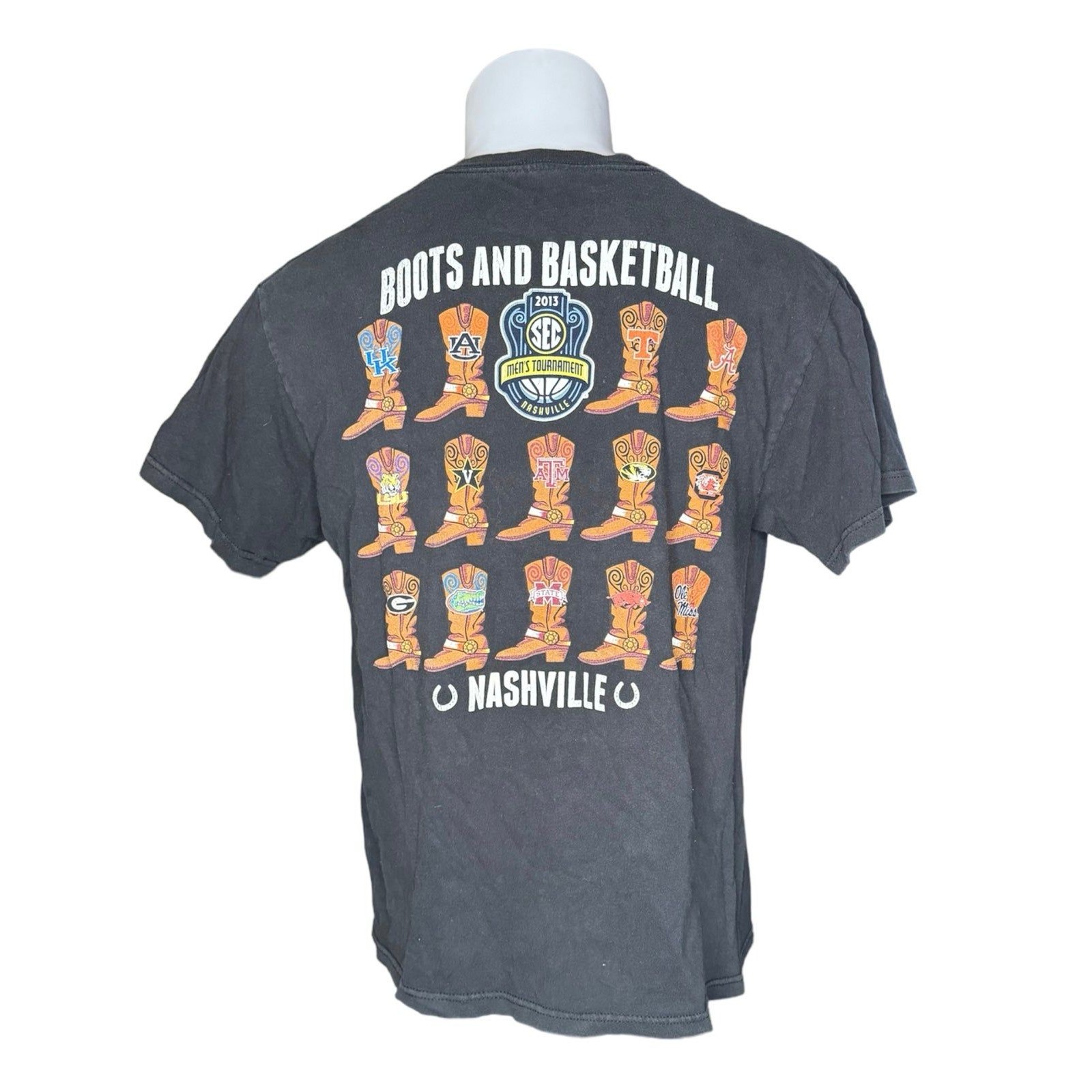 Boots And Basketball Sec Mens Basketball Tee Shirt Black 2013 Cowboy Boot Large